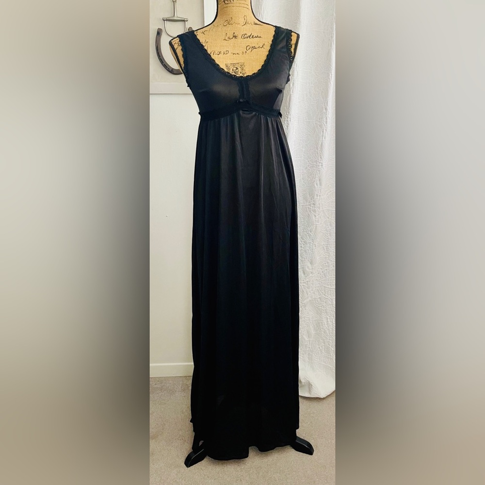 Ma Cherie Vintage Sultry, Dark  Romance Whimsigoth Nightgown Slip Dress Size S